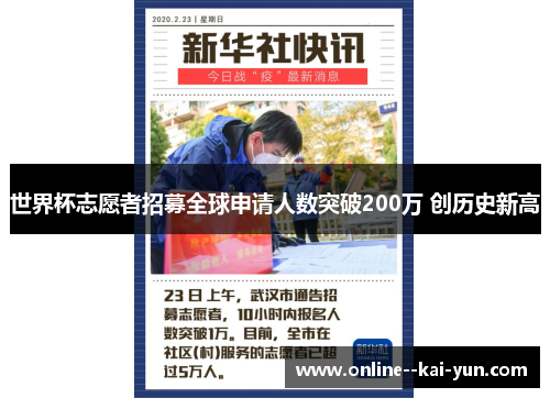 世界杯志愿者招募全球申请人数突破200万 创历史新高